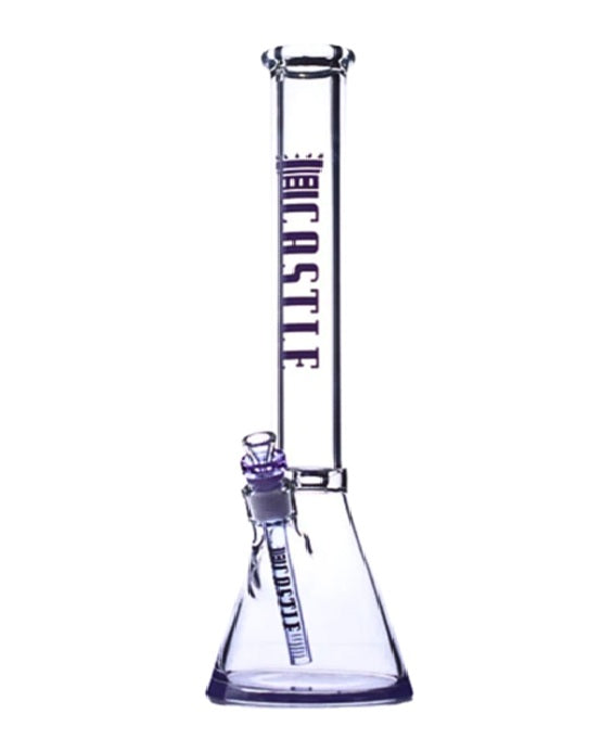 18" 9mm Color Logo Castle Glass Bong