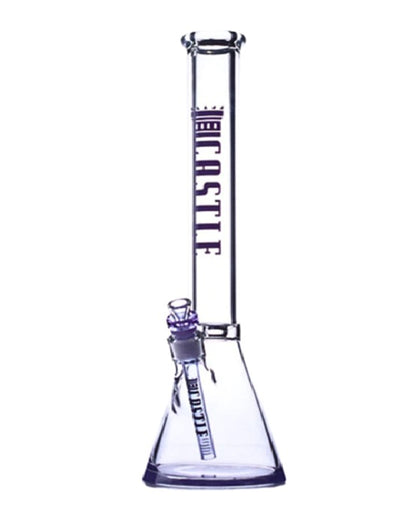 18" 9mm Color Logo Castle Glass Bong