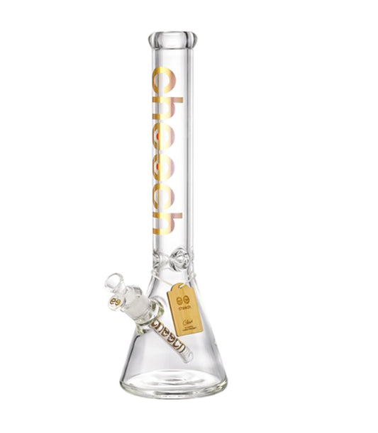 16" 7mm Cheech Gold Logo Beaker